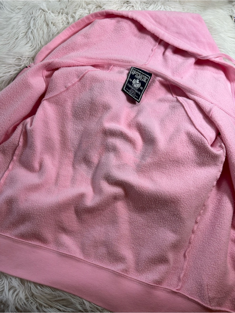 VS PINK • Y2K Peace, Love & Pink Pastel Zip Up Hoodie - Picture 8 of 16
